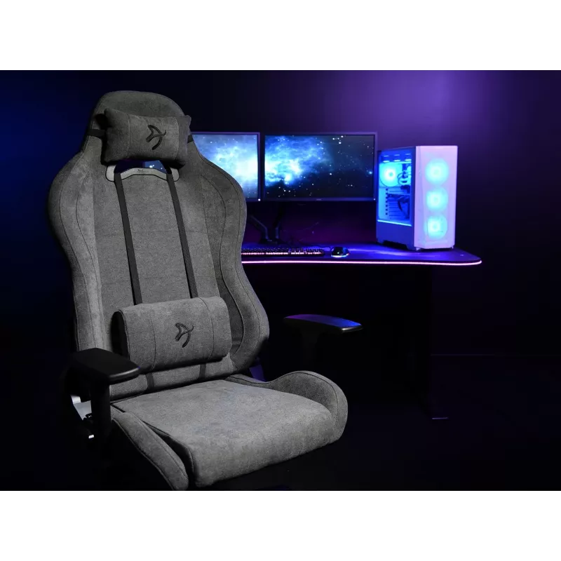 Arozzi Torretta SoftFabric ASH -pelituoli ergonominen muotoilu säädettävä