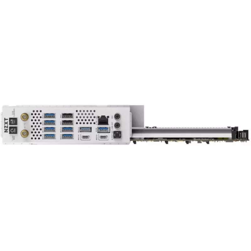 NZXT N9 X870E valkoinen AM5 DDR5 ATX emolevy
