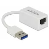 DeLOCK 65905 USB Type-A - Gigabit LAN -verkkosovitin, valkoinen