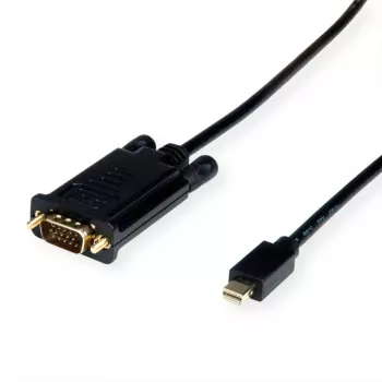 ROLINE 11.04.5977 videokaapeli-sovitin 2 m VGA (D-Sub) Mini DisplayPort musta (11.04.5977)