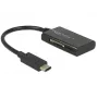 Delock USB 3.1 Gen 1 kortinlukija USB Type-C uros 4 korttipaikkaa - kortinlukija - all-in-one (MMC, SD, miniSD, RS-MMC, TransFlash, MMCmobile, microSD, MMCmicro, SDHC, miniSDHC, microSDHC, SDXC, microSDXC, SDHC UHS-I, microSDHC UHS-I)