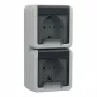 Schuko-pistorasia Gira 4780 30 — 250 V, 16 A, harmaa, muovikotelo