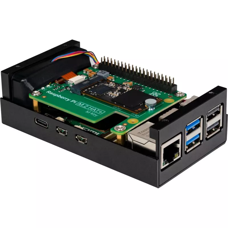 Raspberry Pi RB-ALUCASEP5-M2 musta