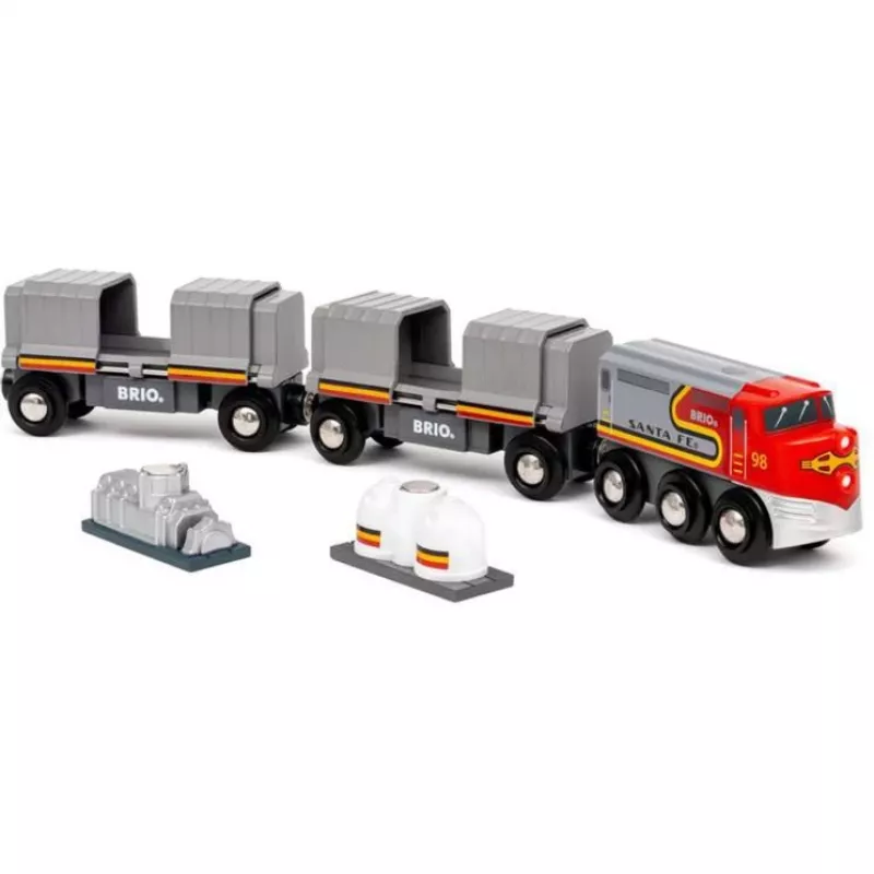 Juna BRIO World Santa Fe Train Trains of the World monivärinen