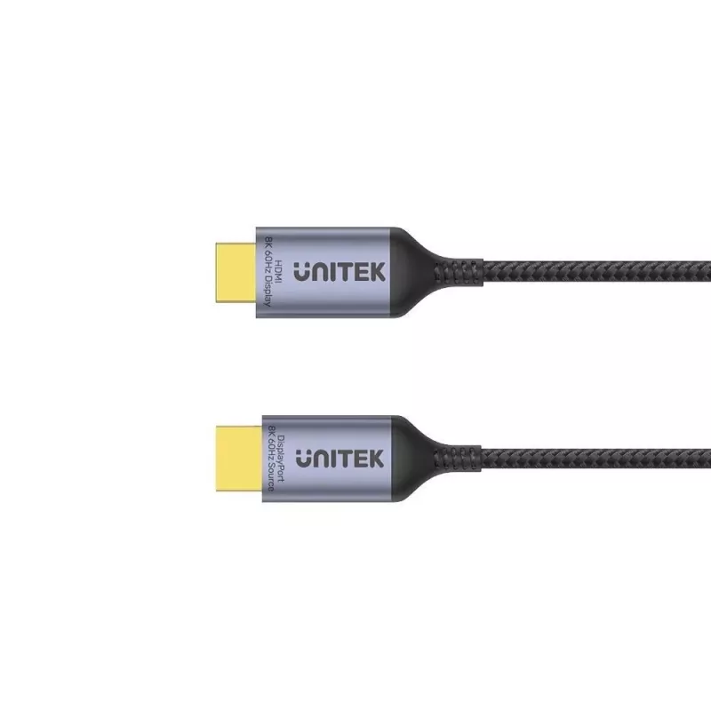 UNITEK KAAPELI DISPLAYPORT 1.4 - HDMI 2.1, 8K, 1,8 M