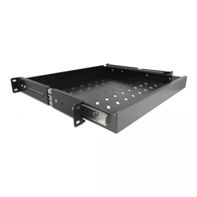 Delock - rack-liukuhylly - musta - 1U - 48,3 cm (19 inch)