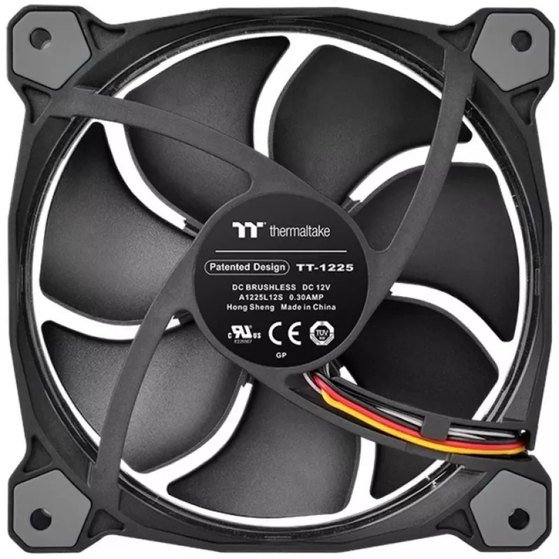 Thermaltake Riing 12 LED RGB Sync Edition CL-F071-PL12SW-A 120 mm kotelotuuletin, 3 kpl, enintään 1500 rpm, musta