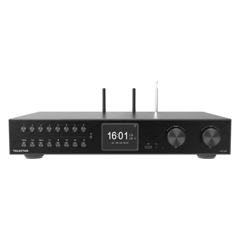 Telestar 5700550 radio internet digitaalinen musta, metallinen