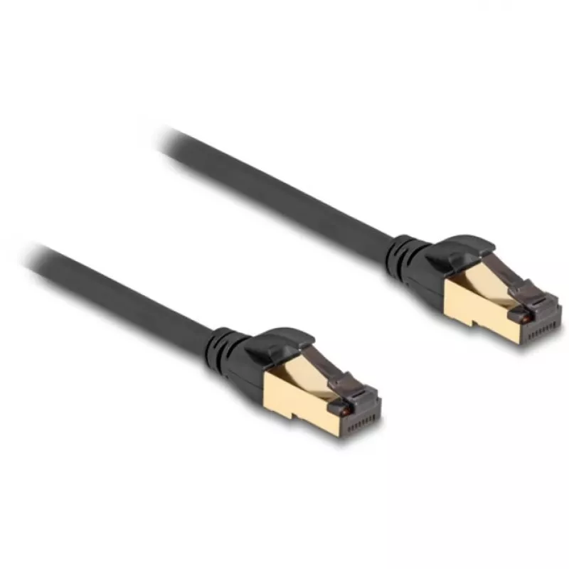 DeLOCK RJ45 verkkokaapeli Cat.6A uros-uros S/FTP musta 3 m
