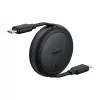Baseus Free2Pull Mini USB-C - USB-C USB-kaapeli, 60 W, 1 m, (musta)