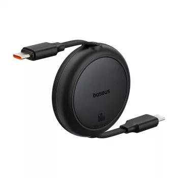 Baseus Free2Pull Mini USB-C - USB-C USB-kaapeli, 60 W, 1 m, (musta)