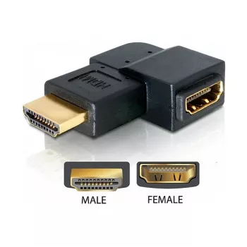 HDMI-adapteri uros - naaras 90° vasen DeLOCK 65077