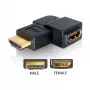 HDMI-adapteri uros - naaras 90° vasen DeLOCK 65077