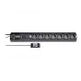 brennenstuhl Primera-Tec Comfort Switch Plus - ylijännitesuoja - vaihtovirta 250 V - 3 500 wattia - lähtöliittimet: 7 - 2,0m - Saksa - musta