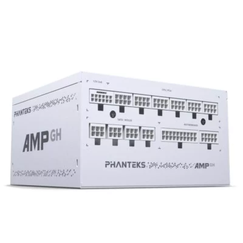 Virtalähde PHANTEKS AMP GH 850 W, 18+10 pin ATX, täysmodulaarinen, 80 PLUS Gold, valkoinen