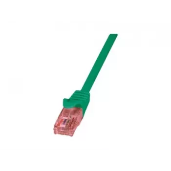 Verkkokaapeli LOGILINK 0,25 m Cat6 U/UTP RJ-45-liittimillä, vihreä