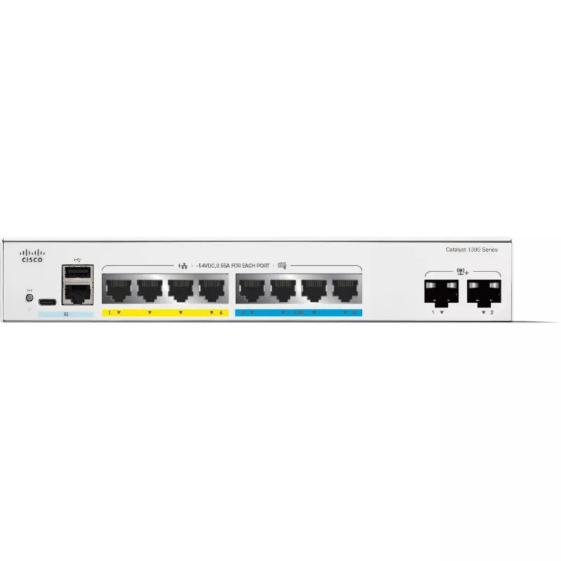 Hallittava kytkin Cisco Catalyst C1300-8MGP-2X L2/L3 Gigabit Ethernet PoE