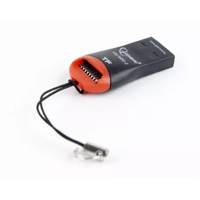 Kortinlukija Gembird FD2-MSD-3 USB 2.0 musta punainen