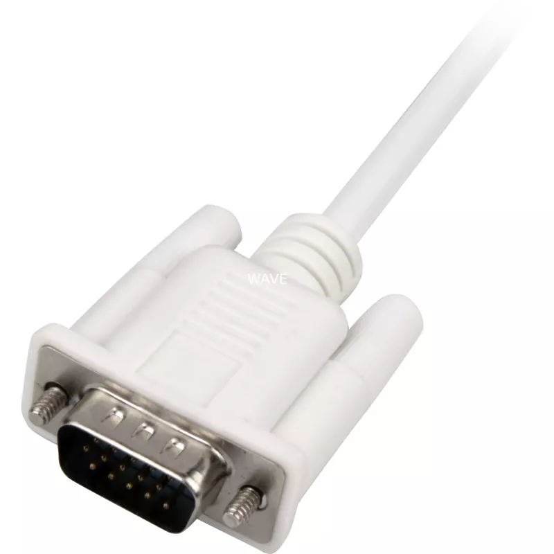 Delock - video-/audiosovitin - USB, 15 pin D-Sub (DB-15) uros - HDMI naaras - 25cm - valkoinen (62460)