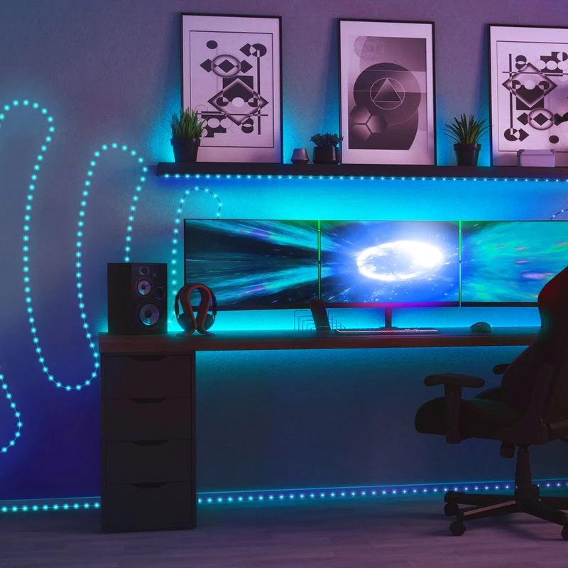 LED-valosarja Twinkly TWD200STP-TEU monivärinen sisänauha, 5 cm väli, IP20, läpinäkyvä kaapeli