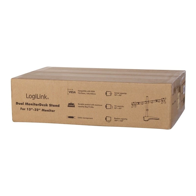 Monitoriteline LogiLink BP0045 81,3 cm (32 tuumaa) pöytä musta ruostumaton teräs