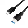 Logilink - USB-kaapeli - USB Type A (W) - USB-C (M) - USB 3.2 Gen 1 - 3 A - 1 m - musta (CU0168)