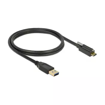 USB-kaapeli DeLOCK 83717 USB 3.2 Gen 2 1 m USB A USB C musta