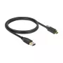 USB-kaapeli DeLOCK 83717 USB 3.2 Gen 2 1 m USB A USB C musta