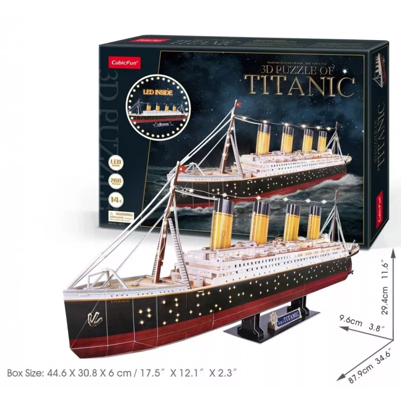 3D-palapeli CubicFun Titanic LED