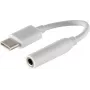 Audiokaapeli S/CONN 14-05020 0,1 m 3,5 mm USB-Type-C valkoinen