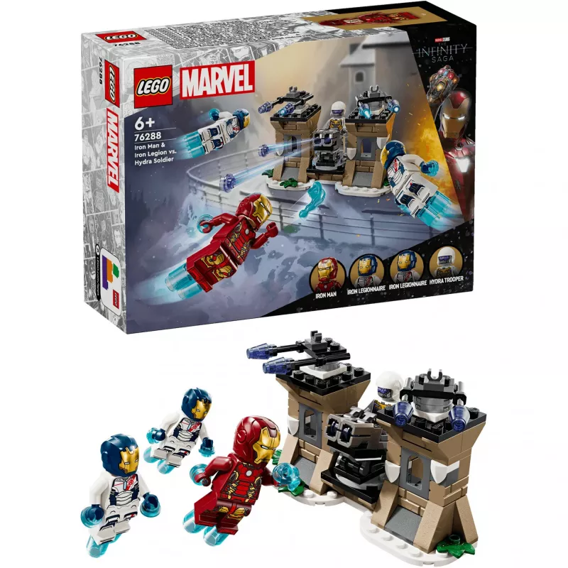 Rakennussarja LEGO-sarja 76288 Marvel Super Heroes Iron Man Iron Legion HYDRA-sotilasminihahmolla, rakennettava malli
