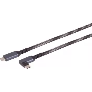 USB-C–USB-C-kaapeli ShiverPeaks 14-75017 — USB 3.2 Gen 2 (10 Gbit/s), 1 m, musta/valkoinen