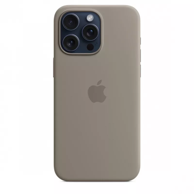 Silikonikotelo MagSafe-yhteensopiva iPhone 15 Pro Max - clay