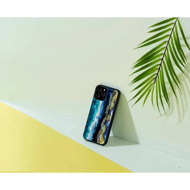 iKins suojakotelo Apple iPhone 12 / 12 Pro — violetti akaattikuvio