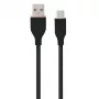 Silikonikaapeli USB Type-A - Type-C (musta, 2 m)