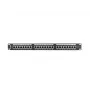 Patch-paneeli 1U LANBERG PPS5-1024-B — 24-porttia RJ-45 Cat5, metalli, musta, räkkiasennus