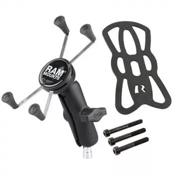 RAM Mounts X-Grip Large -puhelinteline moottoripyörän ohjaustankopuristin musta
