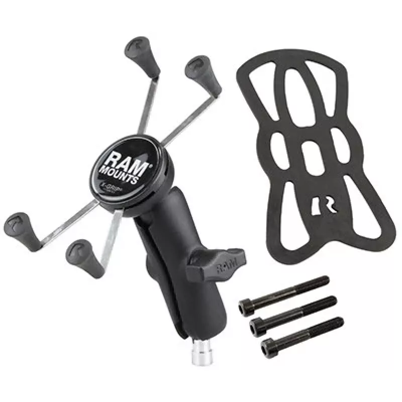 RAM Mounts X-Grip Large -puhelinteline moottoripyörän ohjaustankopuristin musta