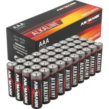 Alkali-AAA-paristot ANSMANN 1521-0015 – 40 kpl:n pakkaus