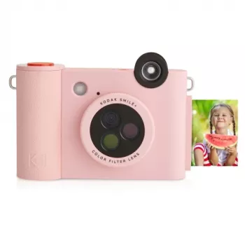 Pikakamera Kodak SMILE+ 2x3 tuuman pinkki — 2x3 tuuman ZINK-tulosteet, sisäänrakennettu ladattava akku