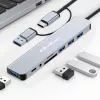QOLTEC USB-C-keskitin 4x USB + SD/TF-kortinlukija malli 53794