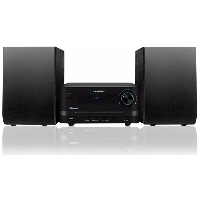 Kotiaudiomikrojärjestelmä BLAUPUNKT MS14BT — CD/MP3-soitin, Bluetooth, USB, FM RDS, 15 W RMS, musta