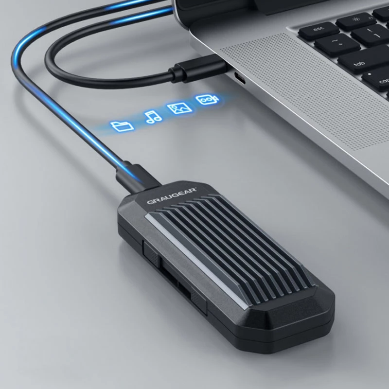 SSD-kotelo GRAUGEAR G-M202-AC-10G musta M.2