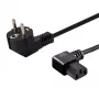 Virtajohto SAVIO CL-115 IEC C13 pistokkeeseen, 1,2 m, musta