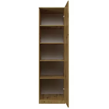 Topeshop SD-50 ARTISAN KPL makuuhuoneen vaatekaappi 5 hyllyä 1 ovi tammi