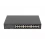 Hallitsematon kytkin LANBERG RSGE-24 — 24× Gigabit Ethernet 1U, rack-asennettava, musta