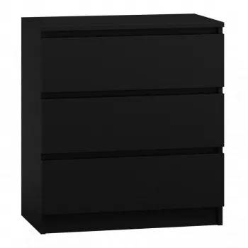 Topeshop M3 CZERŃ -lipasto — 3 laatikkoa, lastulevy, 700×400×770 mm, musta