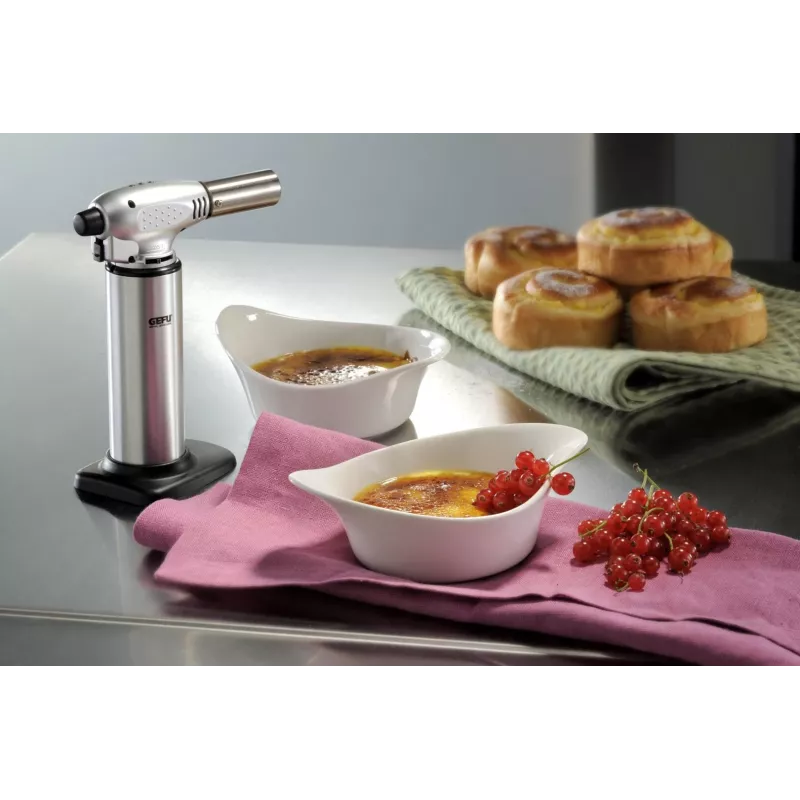 GEFU FUEGO Creme Brulee keittiöpoltin G-35400, musta/ruostumaton teräs