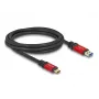 USB-kaapeli DeLOCK 80618 10 Gbit/s Type-A - Type-C 2 m punainen metalli
