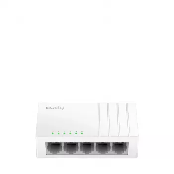 Verkkokytkin Cudy GS105U – hallitsematon 5-porttinen Gigabit Ethernet (10/100/1000), valkoinen, 5 V